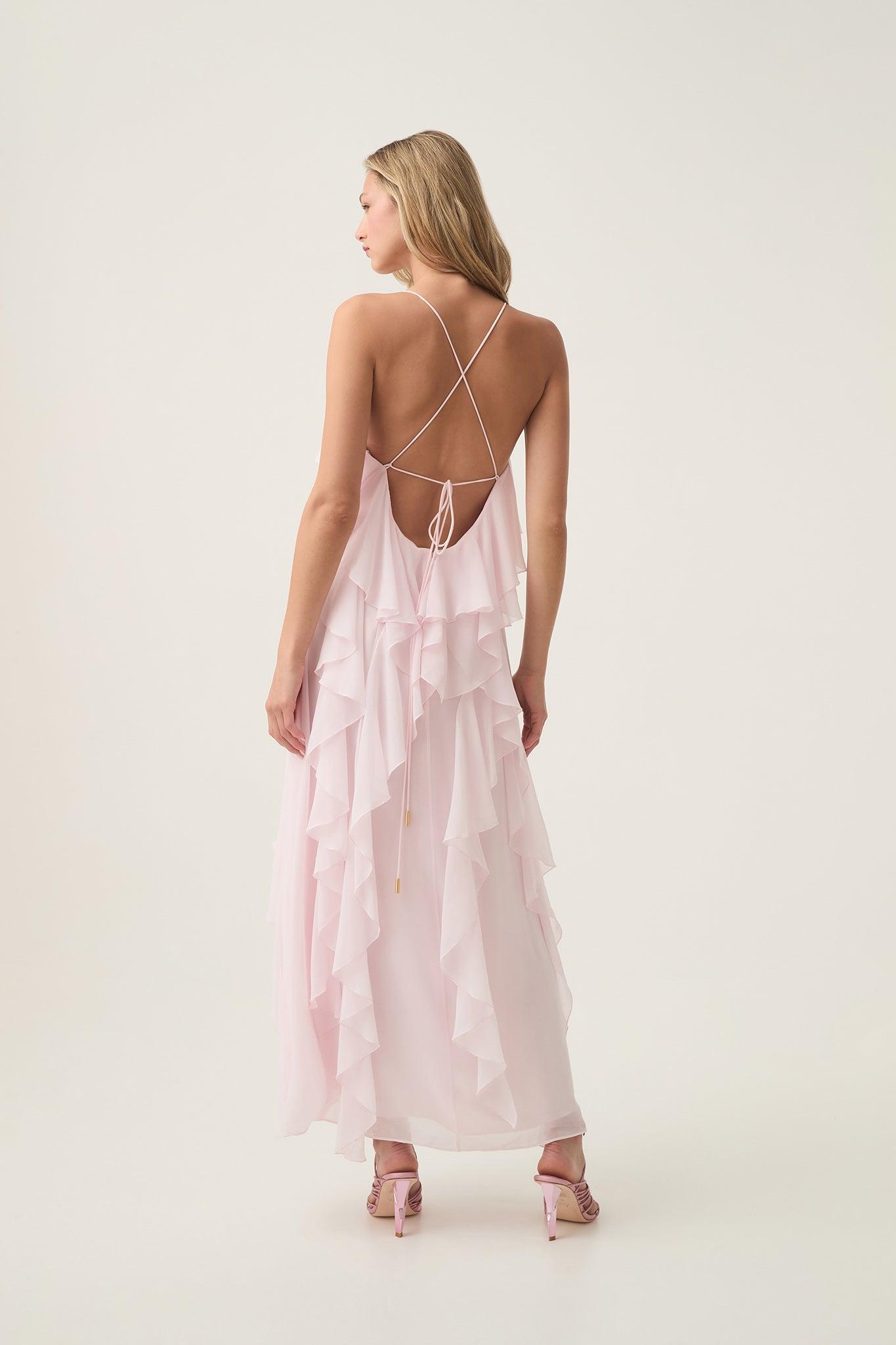 Zara Gathered Maxi Dress Product Image