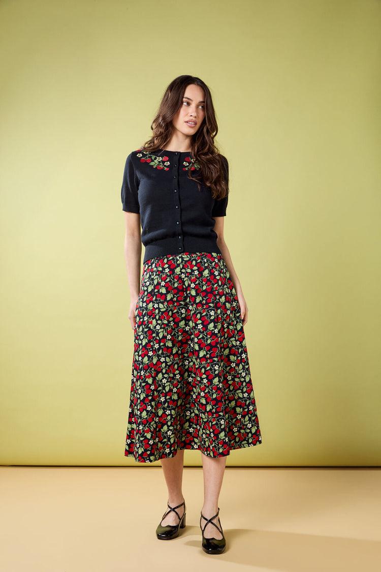 Raspberry Midi Skirt Product Image