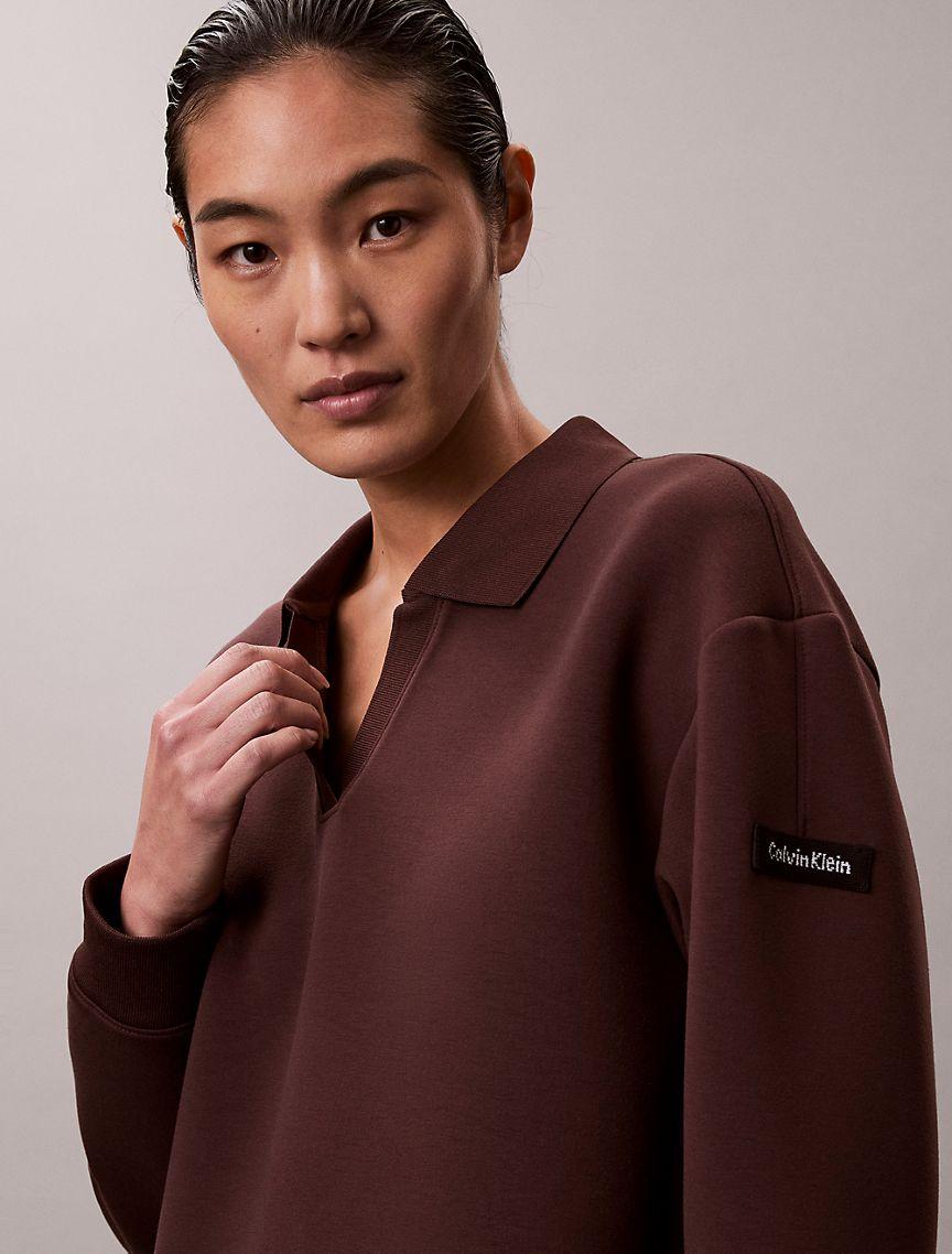 Smooth Mini Polo Sweatshirt Dress Product Image