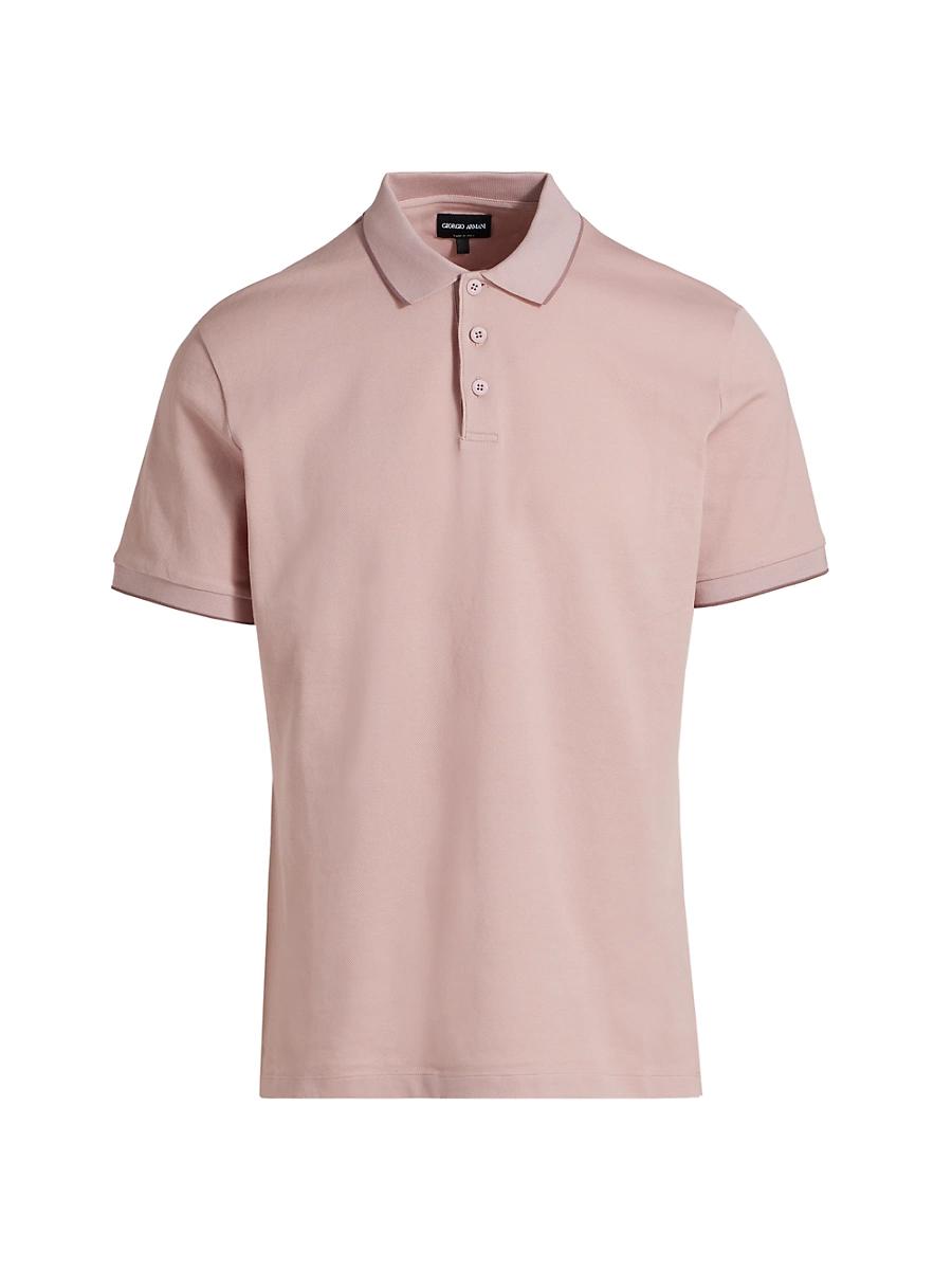 Mens Tipped Pique Polo Shirt Product Image