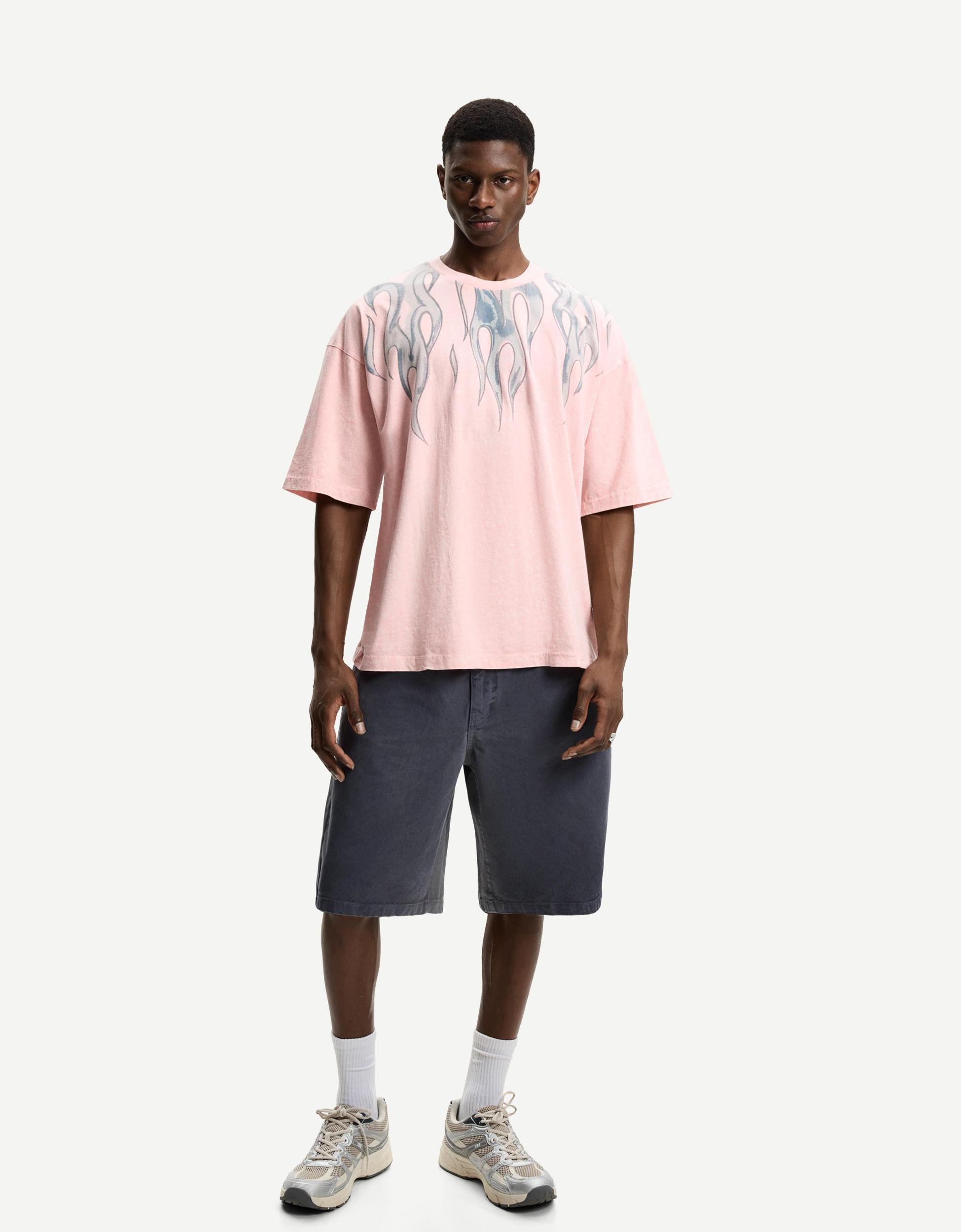 Oversized short sleeve printed T-shirt Product Image