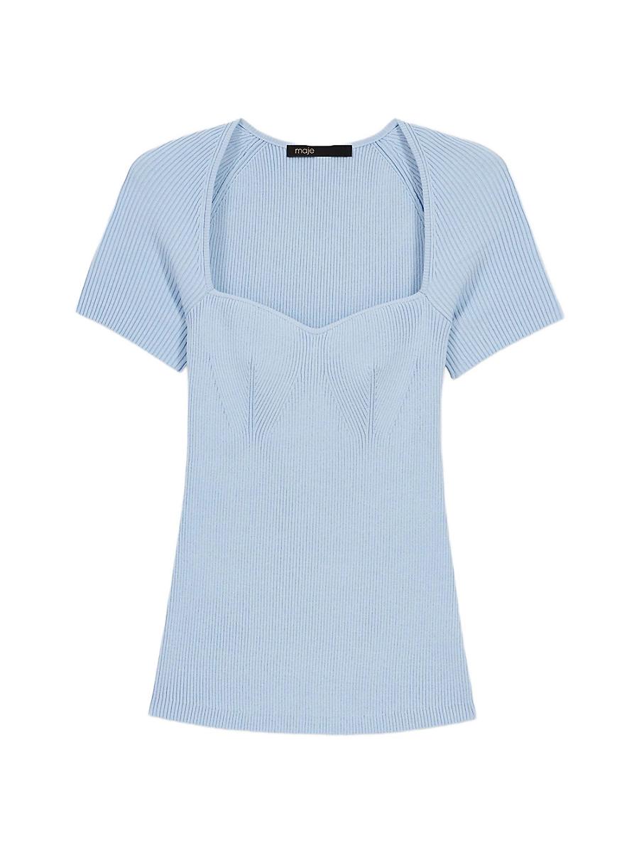 Womens Rib Knit Top Product Image