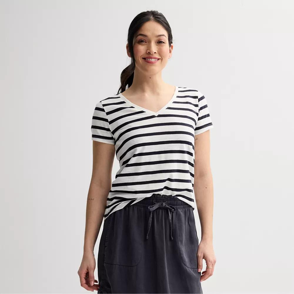 Women's Sonoma Goods For Life® Everyday Short Sleeve V-Neck Tee,  Product Image