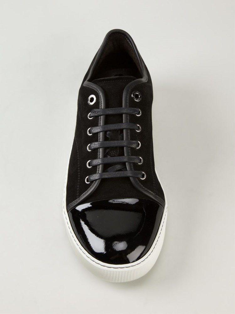 Black DBB1 Suede & Patent Leather Sneakers Product Image