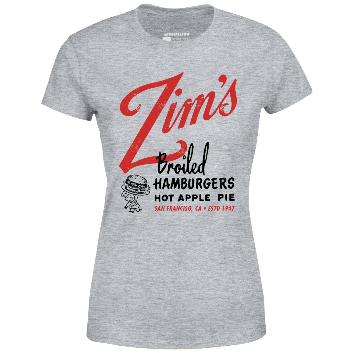 Zim's Hamburgers v1 - San Francisco, CA - Vintage Restaurant - Women's T-Shirt Female Product Image