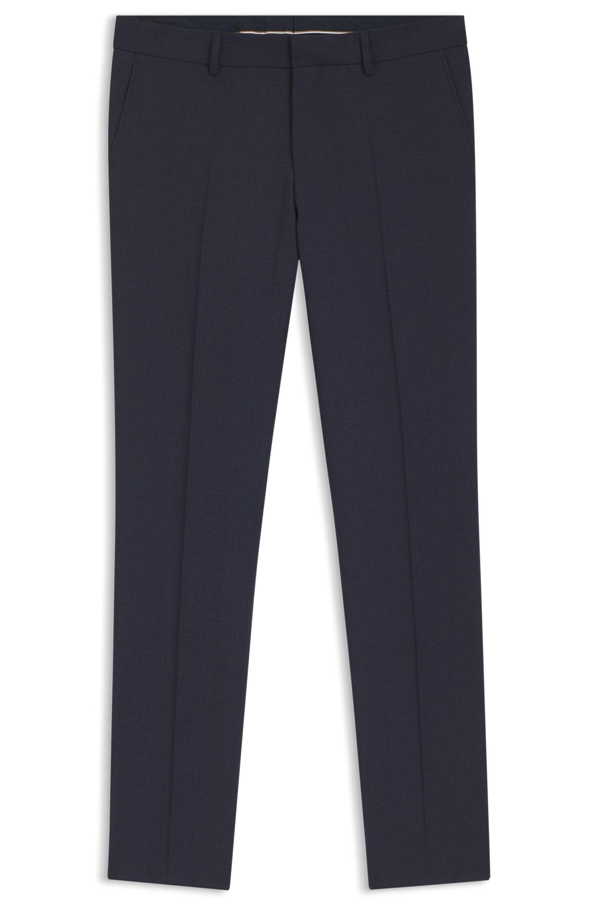 Washable slim-fit trousers in stretch cloth Product Image