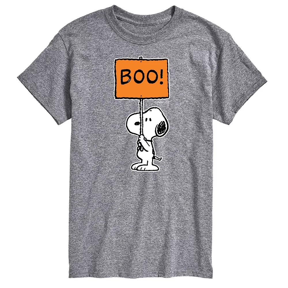 Big & Tall Peanuts Snoopy Boo Sign Tee, Men's,  Product Image
