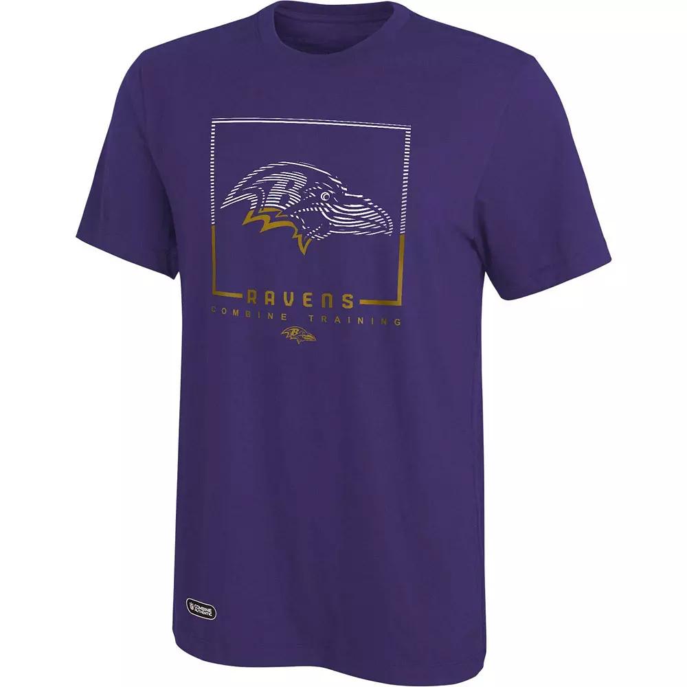 Men's Purple Baltimore Ravens Combine Authentic Clutch T-Shirt, Size: 2XL Product Image