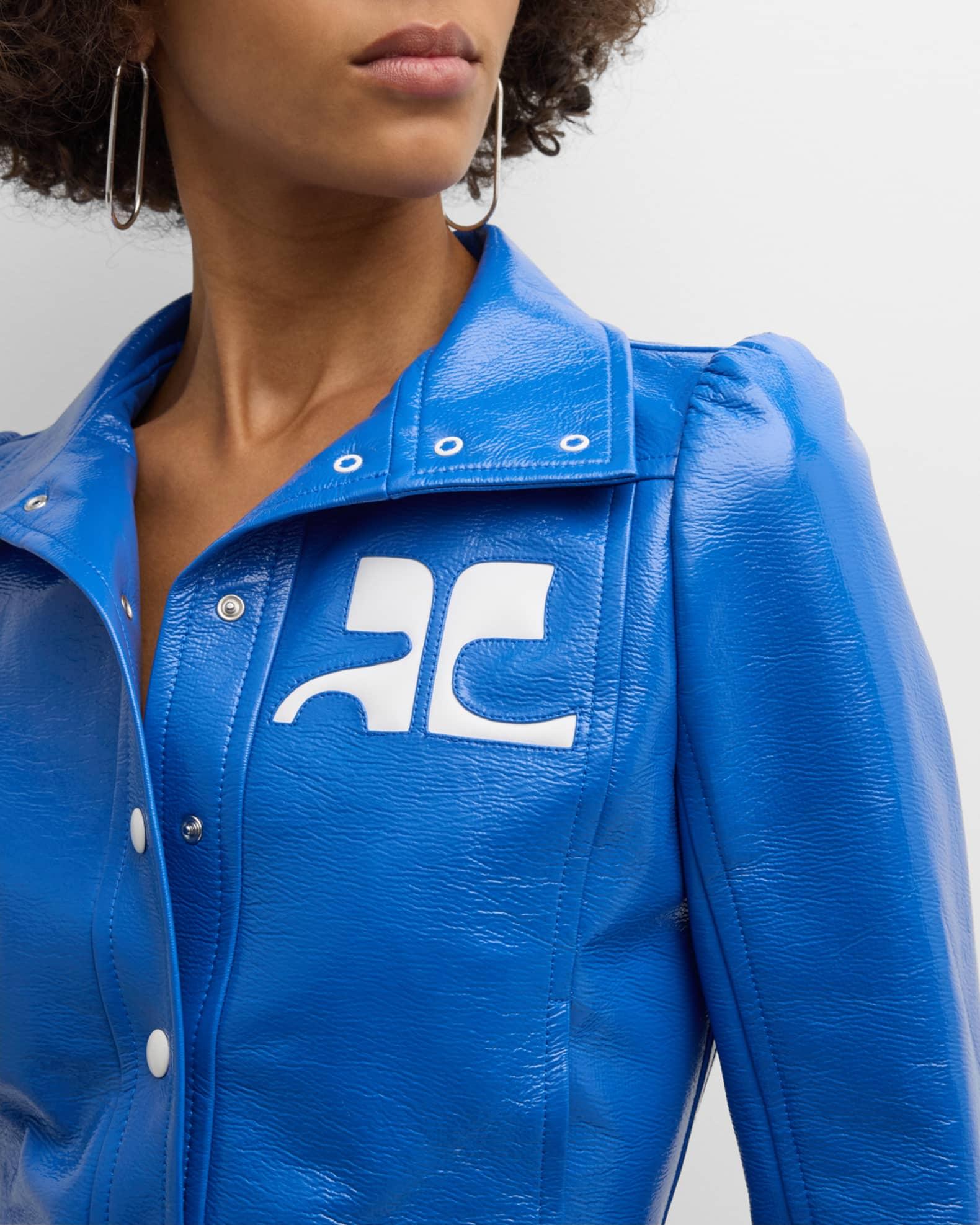 Textured Vinyl Crop Jacket Product Image