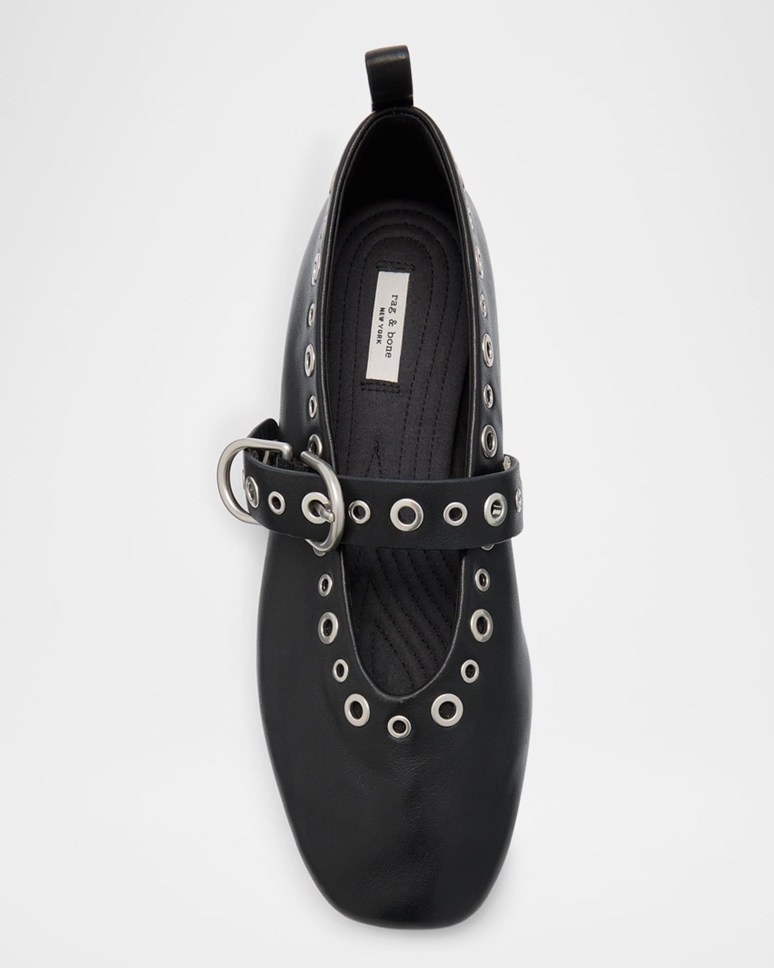 Spire Leather Grommet Mary Jane Ballerina Flats Product Image