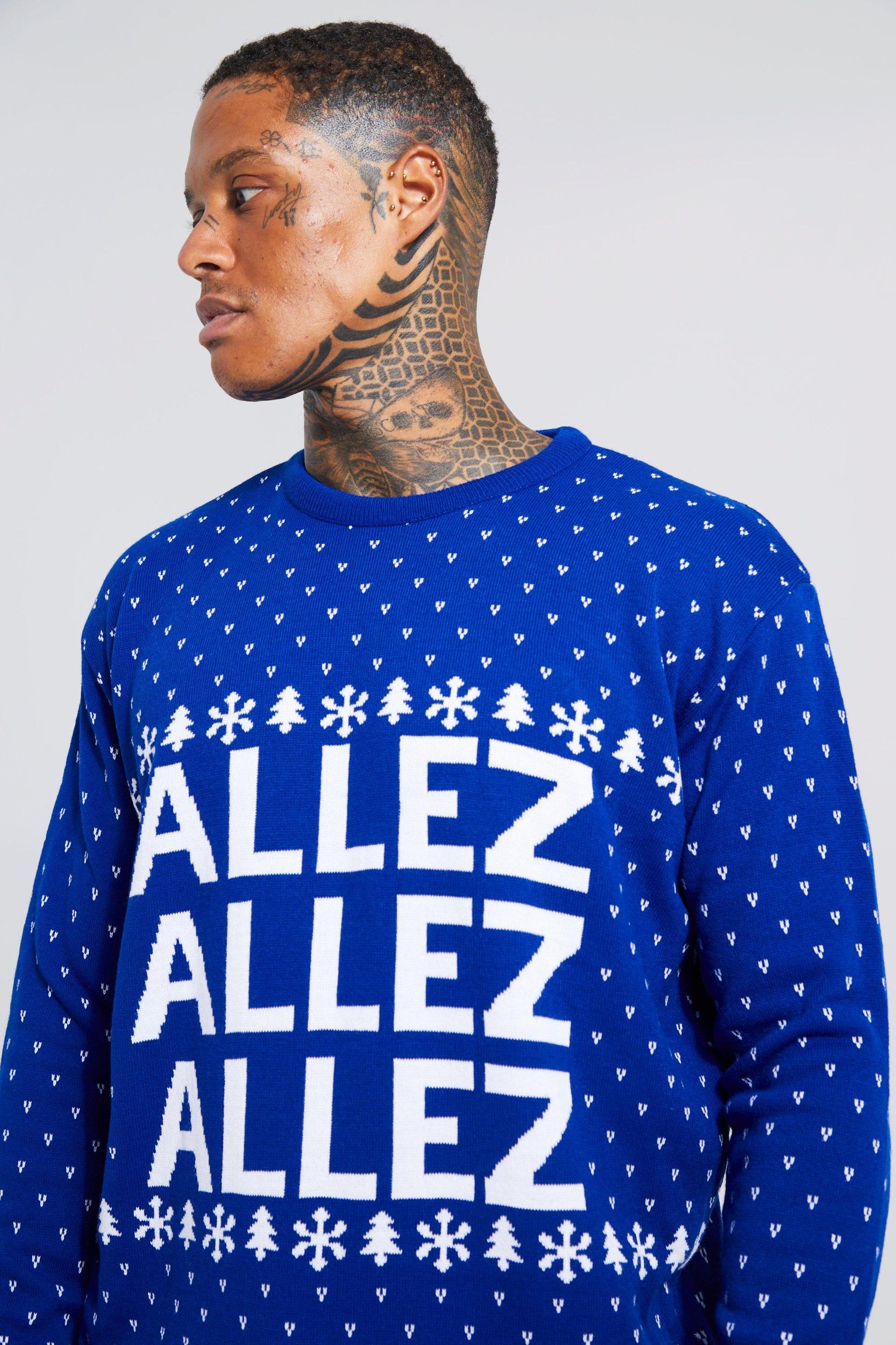 Allez Football Christmas Sweater | boohooMAN USA Product Image