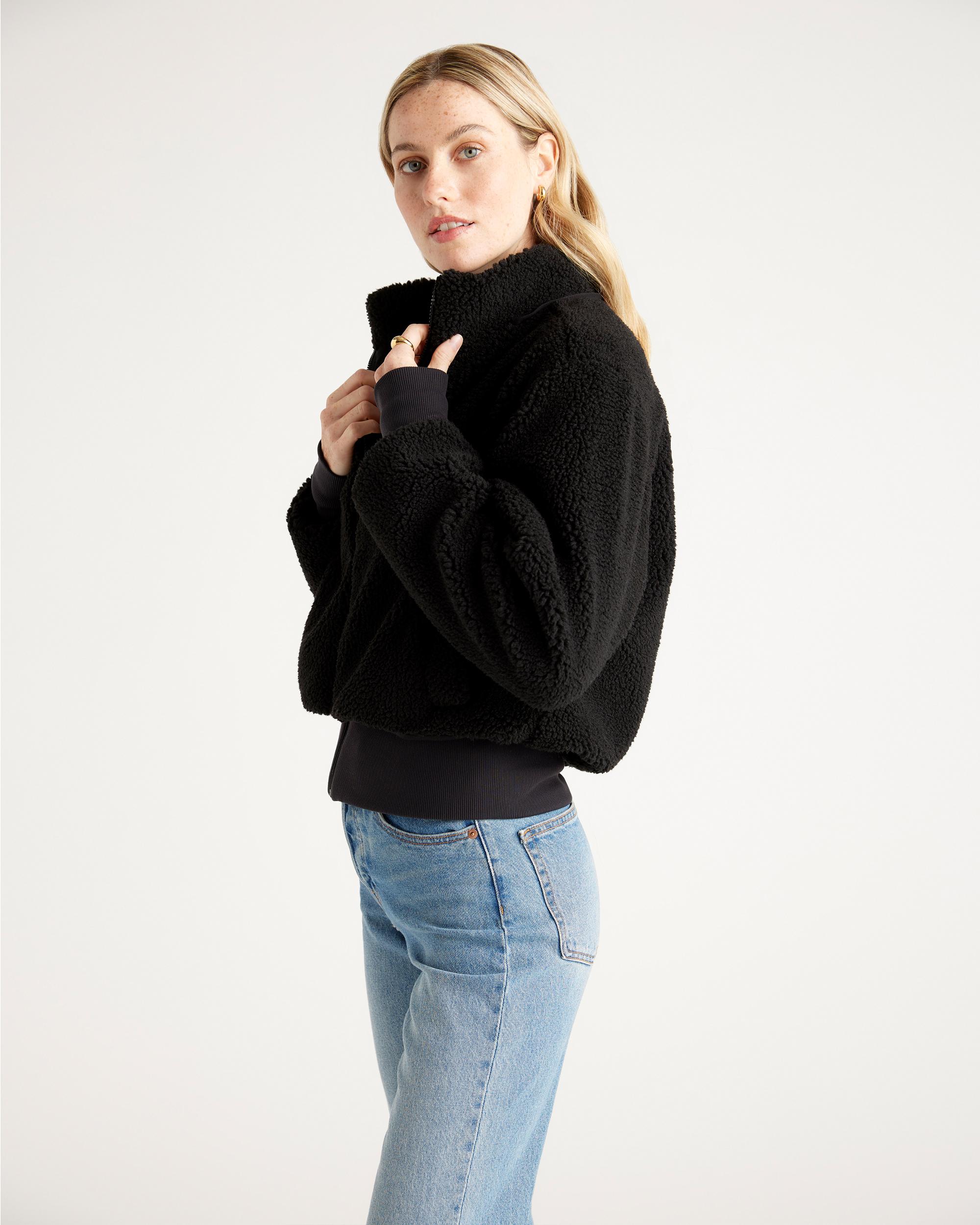 Quince | Women's Hooded Sherpa Jacket Size XS, 100% Polyester Product Image