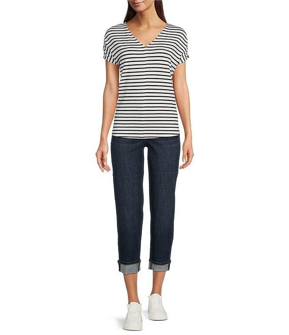 NYDJ Marilyn Cool Embrace® Stretch Denim Slim Straight Mid Rise Capri Stretch Jeans Product Image