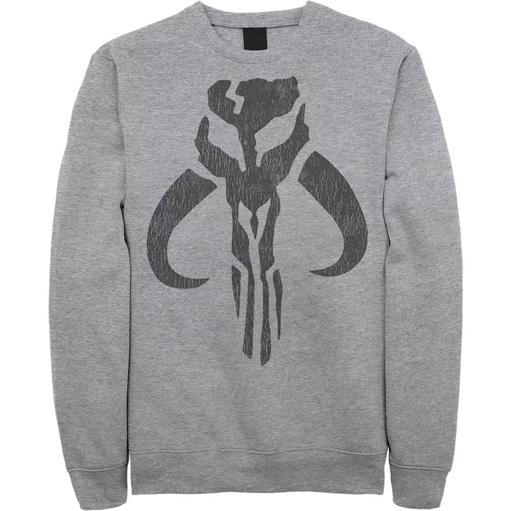 Men's Star Wars Mando Symbol Sweatshirt, Size: 3XL, Athletic Grey Product Image