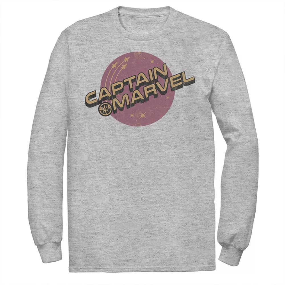 Men's Marvel Captain Marvel Purple Planet Logo Tee,  Product Image