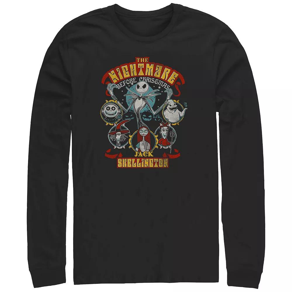 Disney's The Nightmare Before Christmas Lineup Long Sleeve Men's Graphic Tee,  Product Image