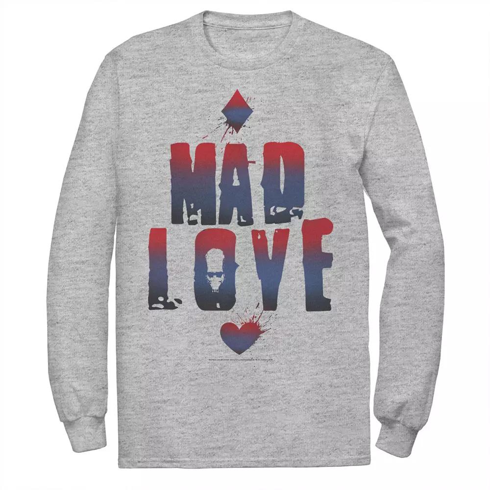 Mens DC Comics Batman Harley Quinn And Joker Mad Love Text Tee, Men's,  Product Image