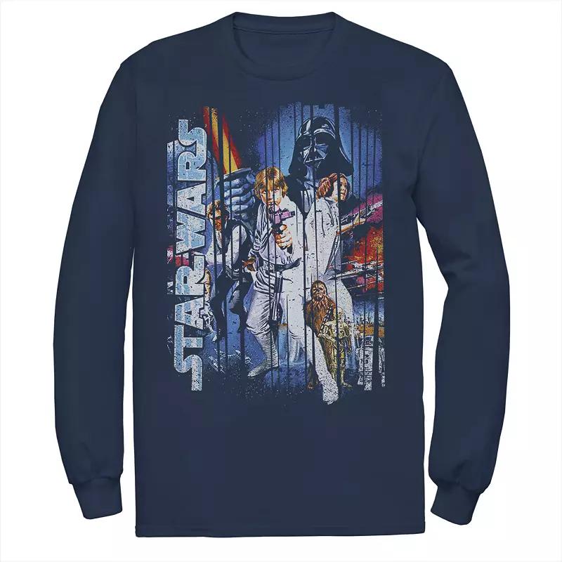 Men's Star Wars Classic Group Shot Striped Poster Tee,  Product Image
