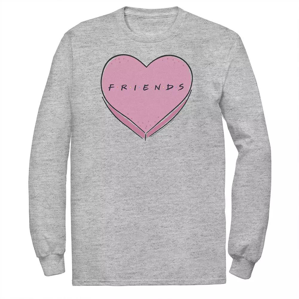 Men's Friends Valentine's Day Candy Heart Logo Long Sleeve Tee,  Product Image