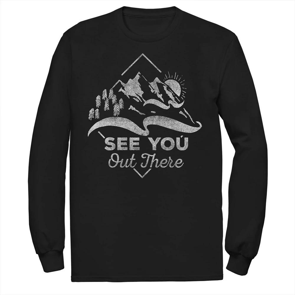 Men's See You Out There Mountain Sunset Theme Tee,  Product Image