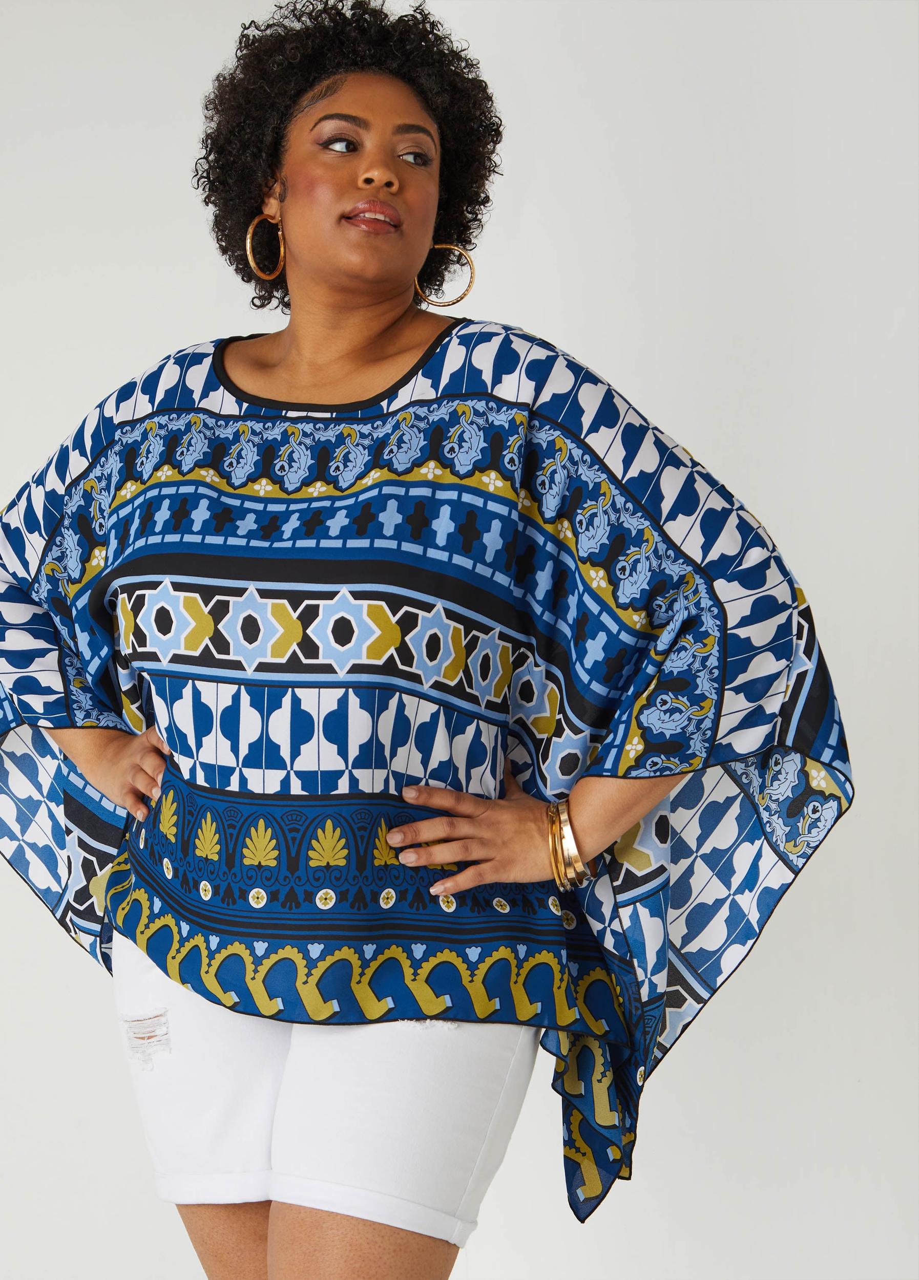 Geo Print Crepe Tunic Product Image