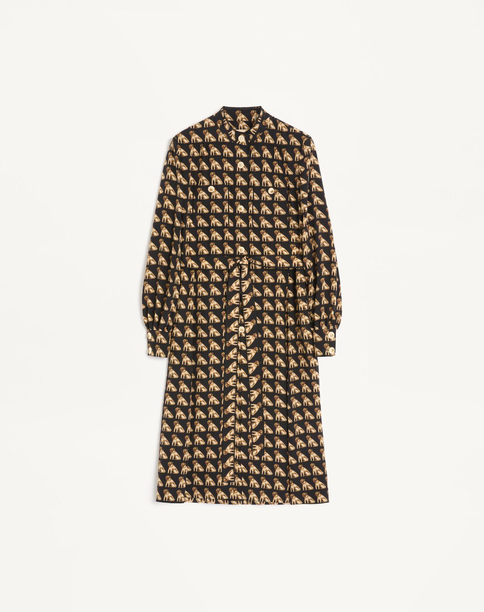 Crepe De Chine Midi Dress With Petit Charles Print Product Image