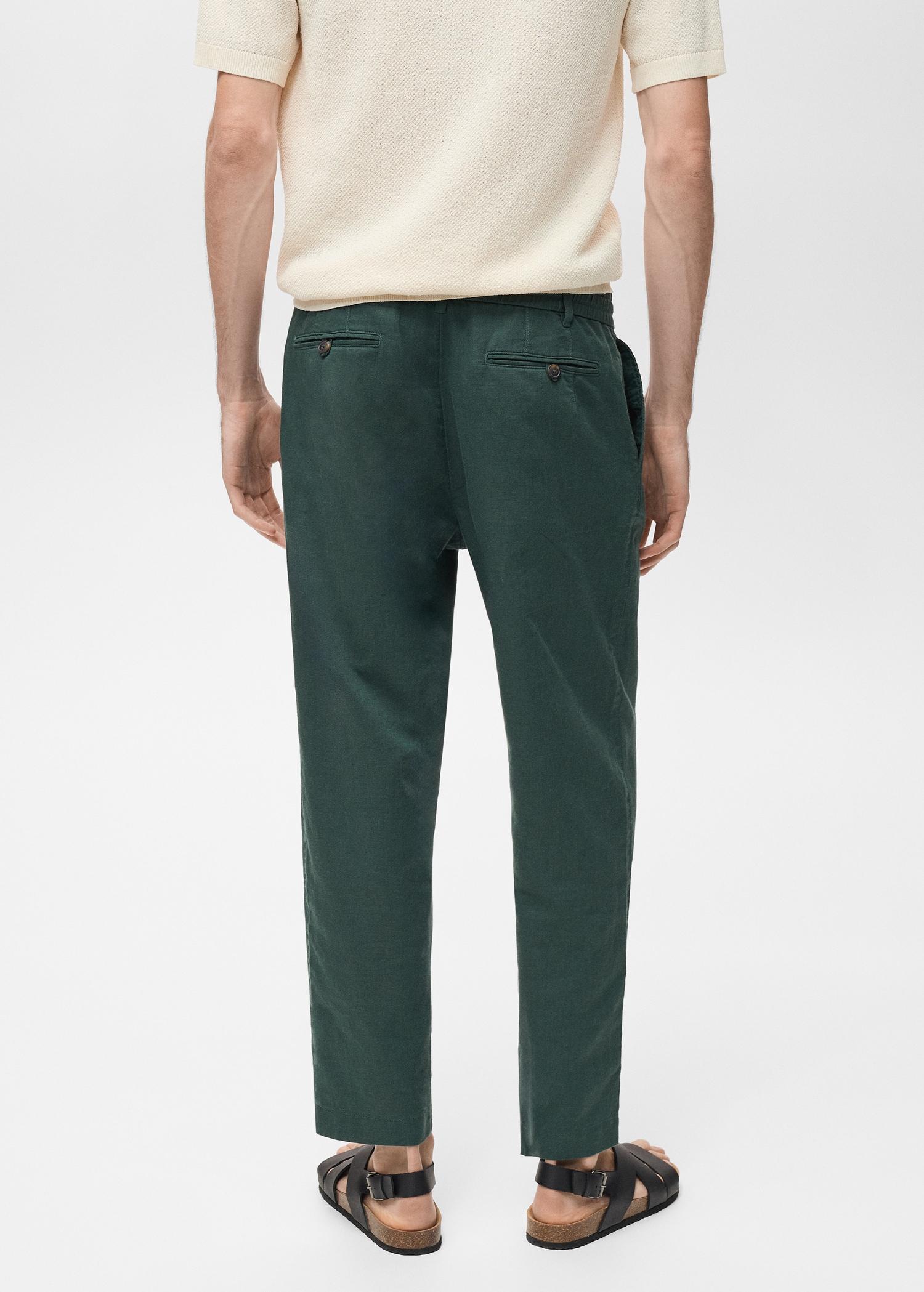 Slim-fit pants with drawstring - Men | MANGO USA Product Image