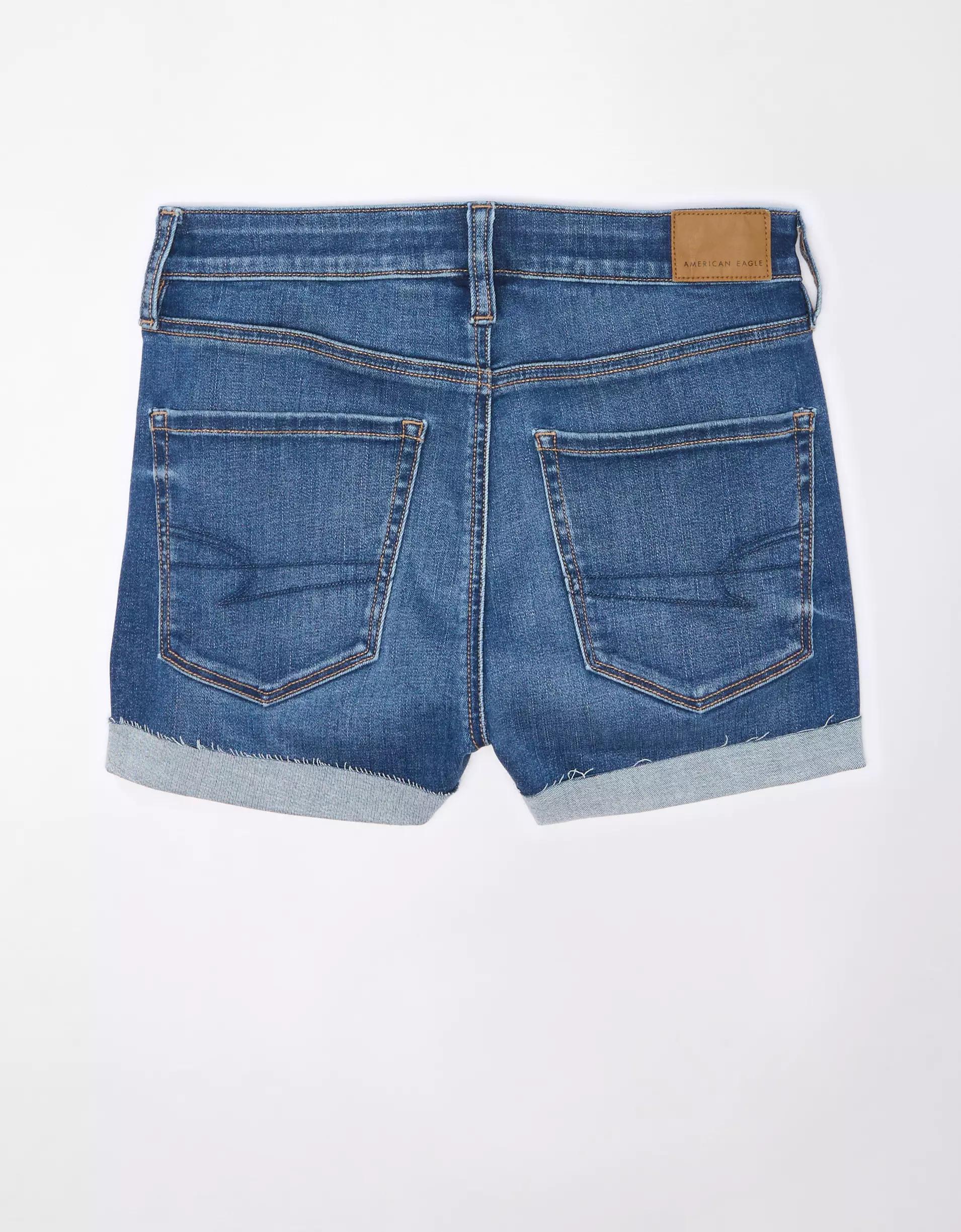 AE Next Level High-Waisted Denim Short Short Product Image