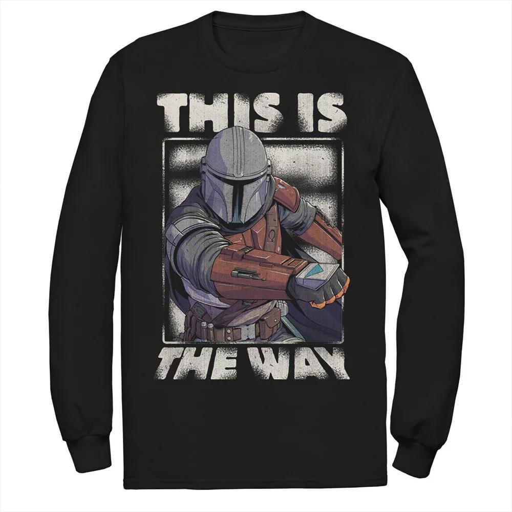 Men's Star Wars The Mandalorian This Is The Way Portrait Long Sleeve Graphic Tee,  Product Image