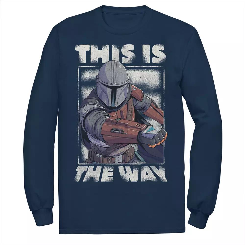 Men's Star Wars The Mandalorian This Is The Way Portrait Long Sleeve Graphic Tee,  Product Image