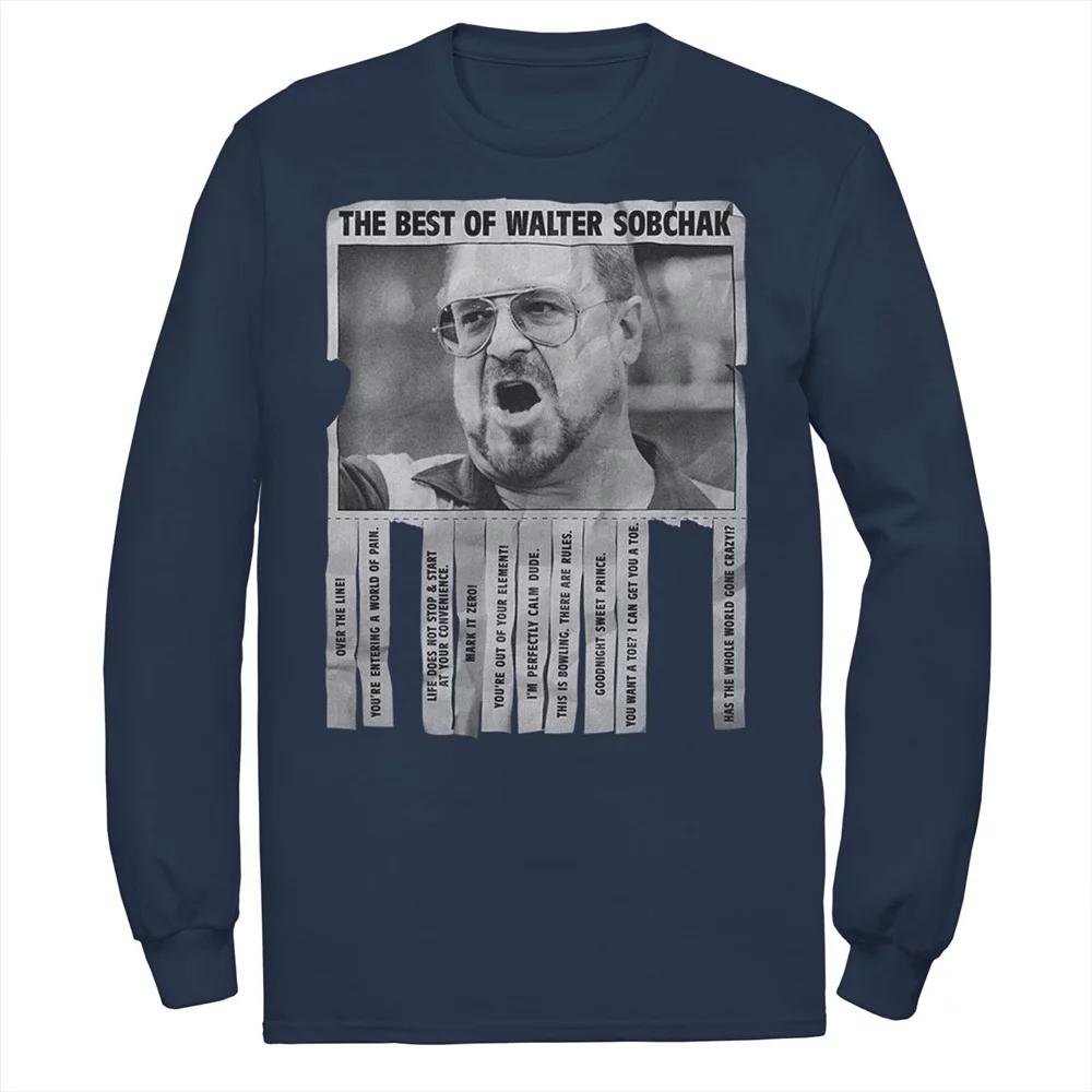 Men's Big Lebowski Walter Best Of Quotes Flyer Tee, Size: Large, Blue Product Image