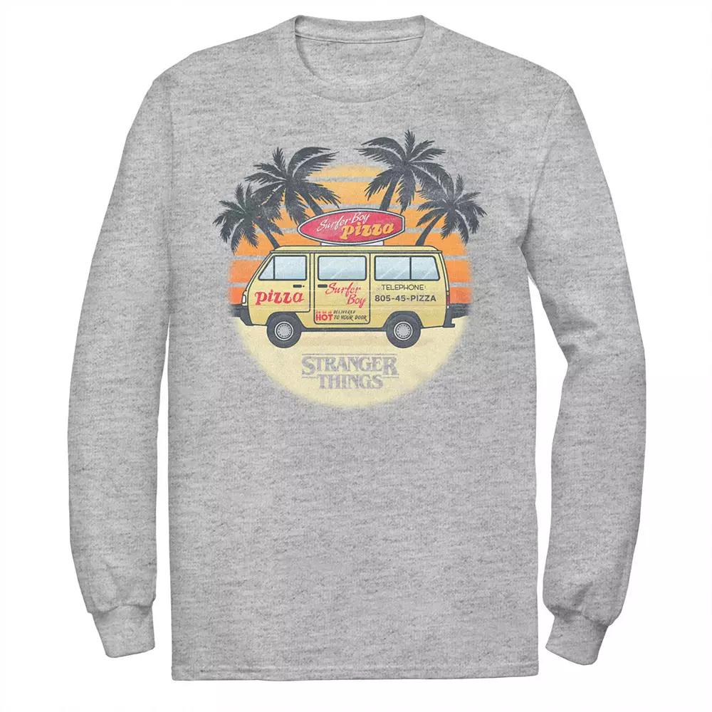 Men's Stranger Things Surf Combi Pizza Tee, Size: XL, Athletic Grey Product Image