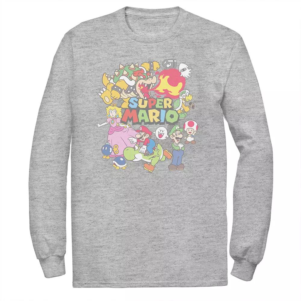 Men's Nintendo Super Mario Faded Character Collage Tee,  Product Image