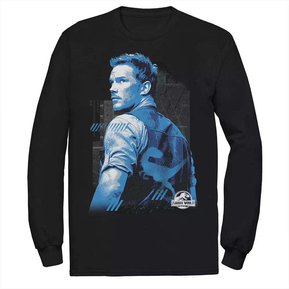 Men's Jurassic World Owen Blue Tone Portrait Tee,  Product Image