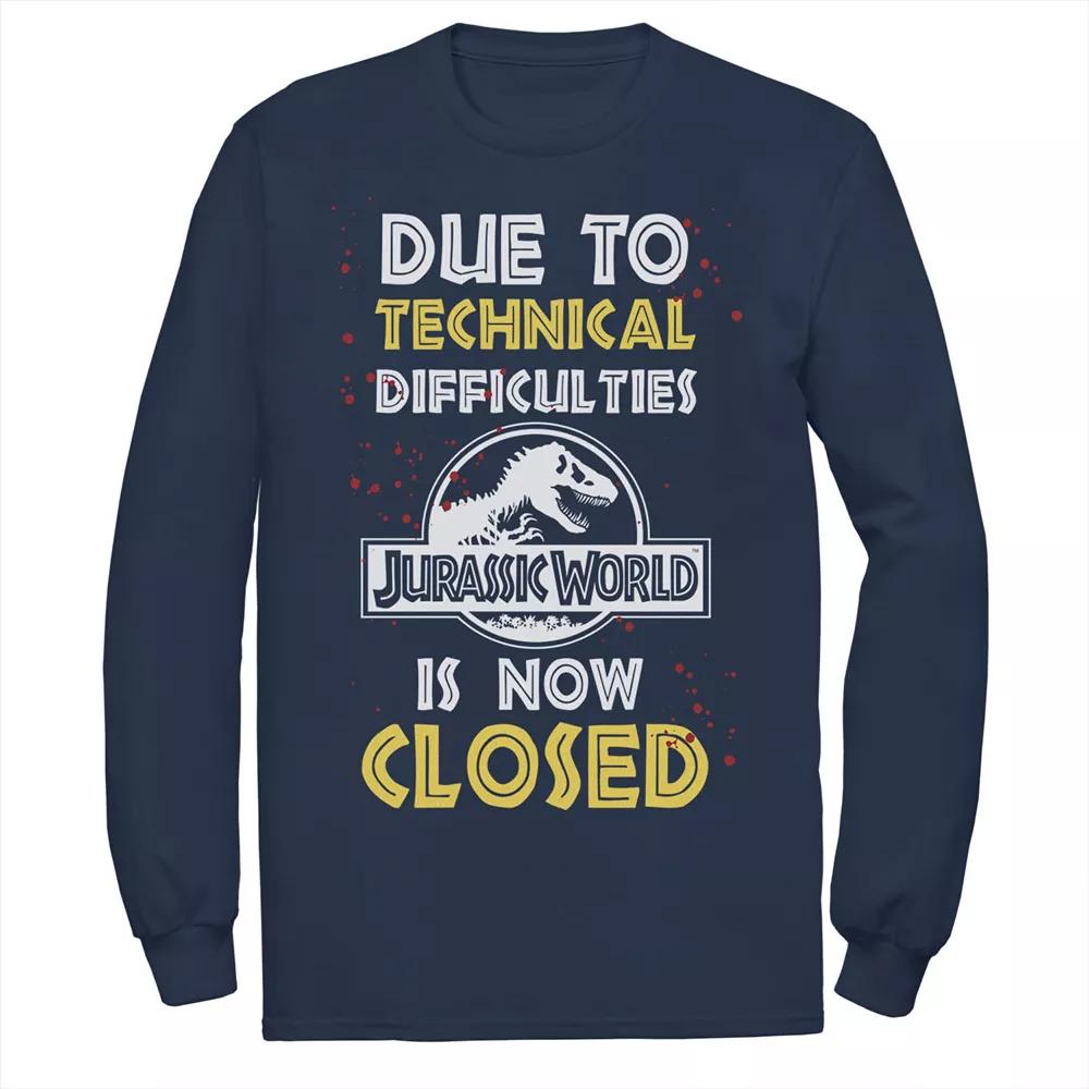 Men's Jurassic World The Park Is Closed Sign Tee, Size: Medium, Black Product Image