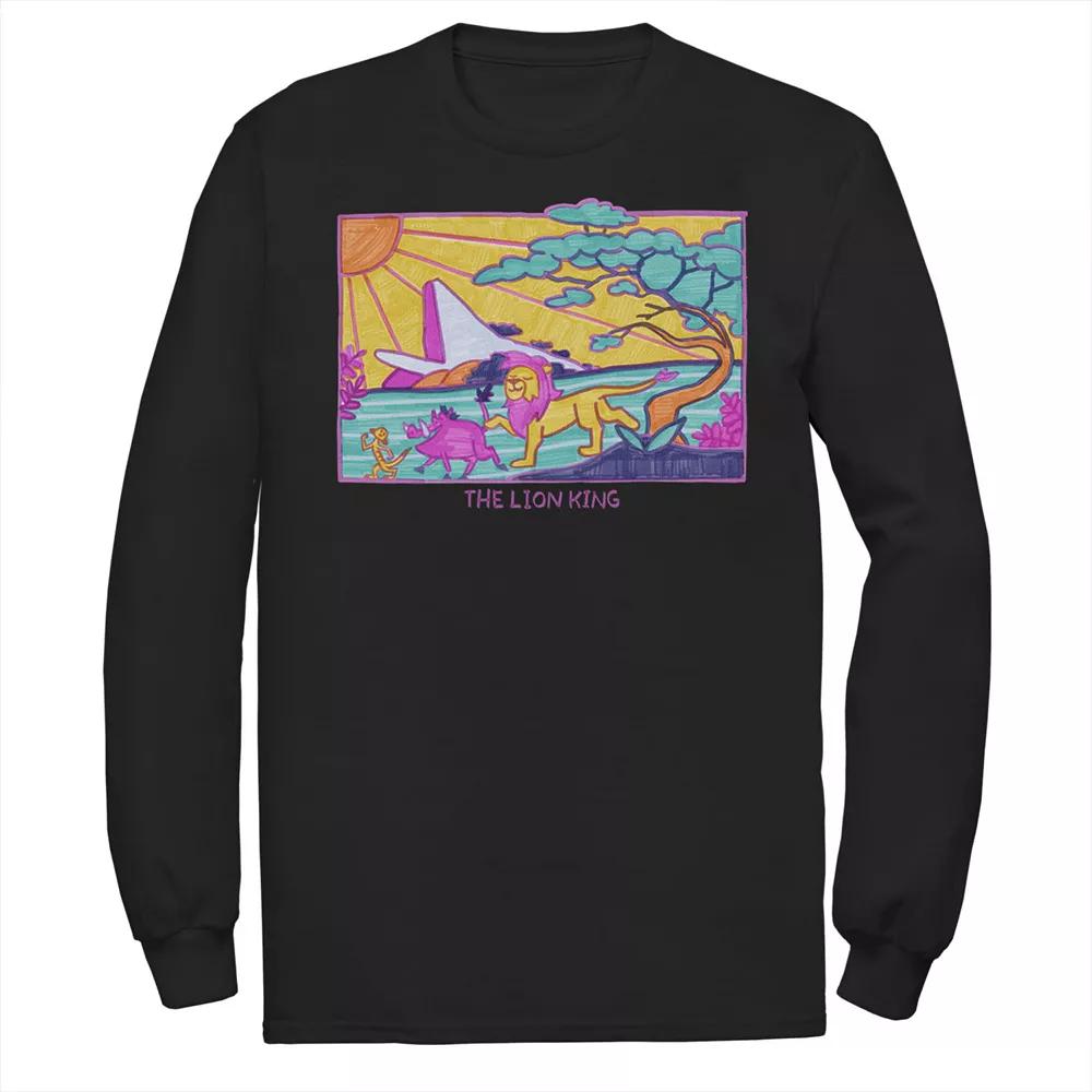 Disney's The Lion King Men's Line Up Tee, Size: Small, Black Product Image