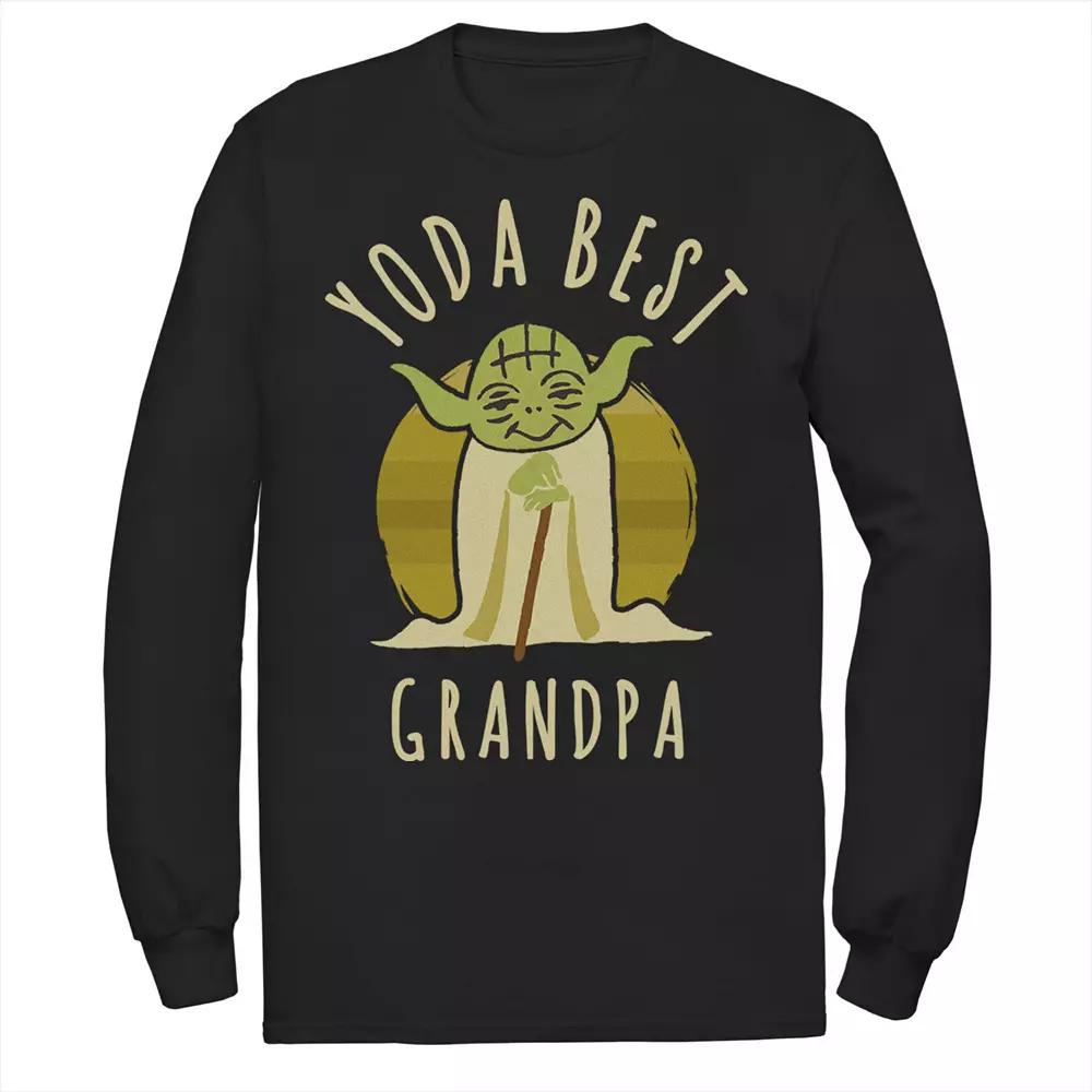 Men's Star Wars Yoda Best Grandpa Cartoon Graphic Tee,  Product Image
