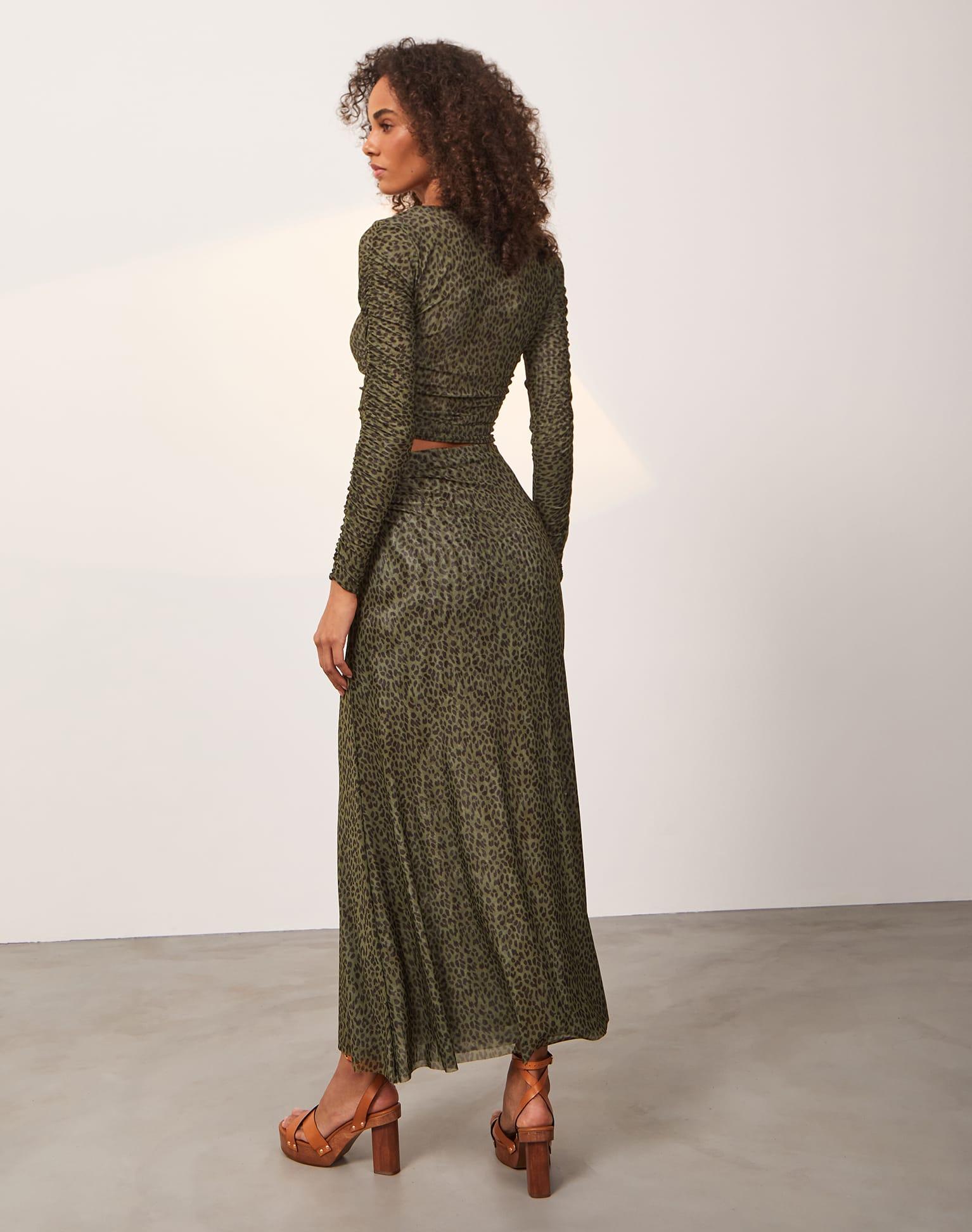 Amira Detail Long Skirt - Rosewood Product Image