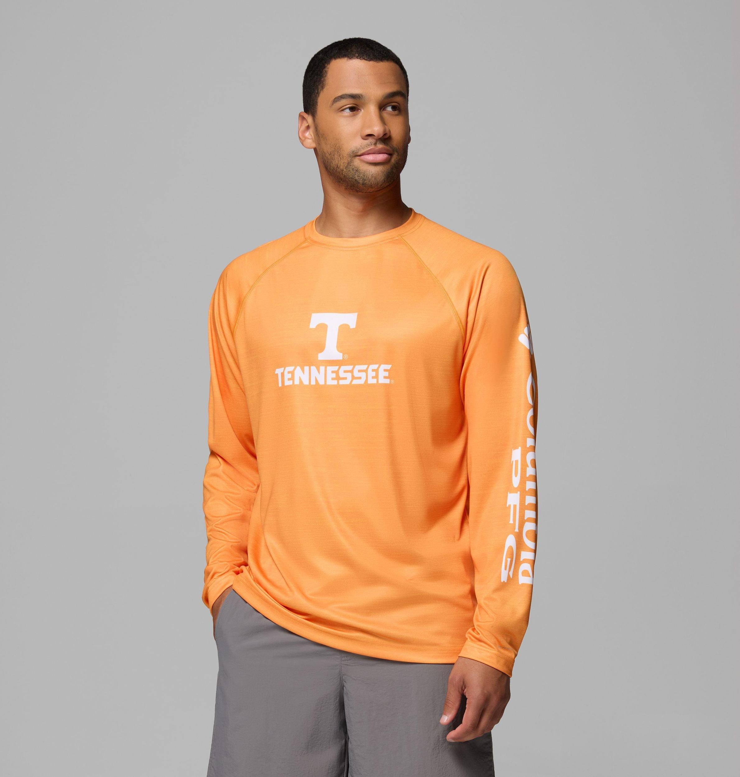 Columbia Mens Collegiate PFG Terminal Tackle Heather Long Sleeve Shirt - Tennessee- Product Image