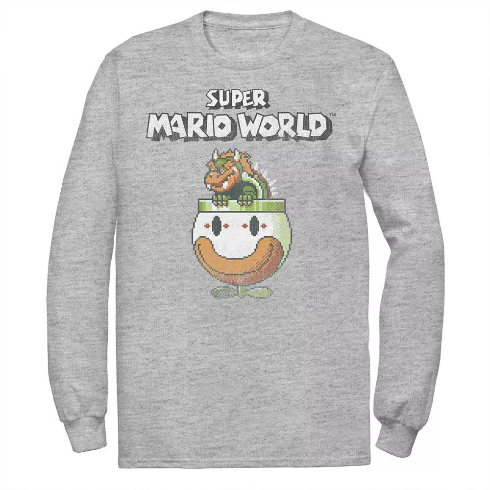 Big & Tall Nintendo Super Mario World Bowser Is King Long Sleeve, Men's,  Product Image