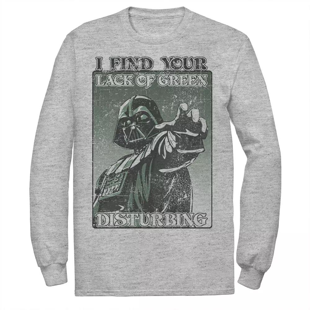 Men's Star Wars Vader Disturbing St. Patrick's Tee, Size: Medium, Athletic Grey Product Image