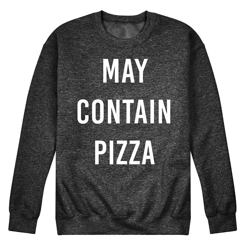 Men's May Contain Pizza Fleece Sweatshirt,  Product Image