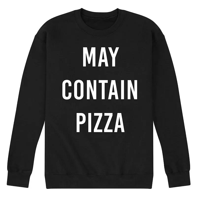 Men's May Contain Pizza Fleece Sweatshirt,  Product Image