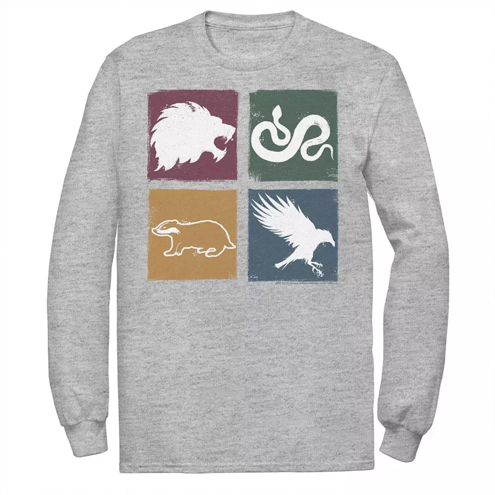 Men's Harry Potter Simple House Crest Box Up Tee, Size: XL, Athletic Grey Product Image