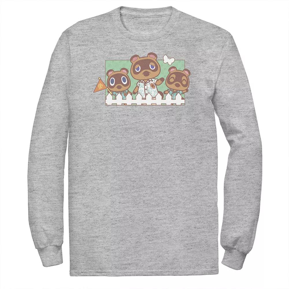 Big & Tall Nintendo Animal Crossing New Horizons Nook Family Portrait Tee, Men's, Size: Large Tall, Athletic Grey Product Image