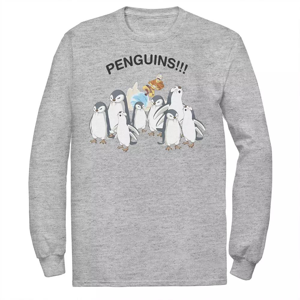 Men's Nickelodeon Avatar The Last Airbender Aang And Penguins!! Portrait Tee, Boy's,  Product Image