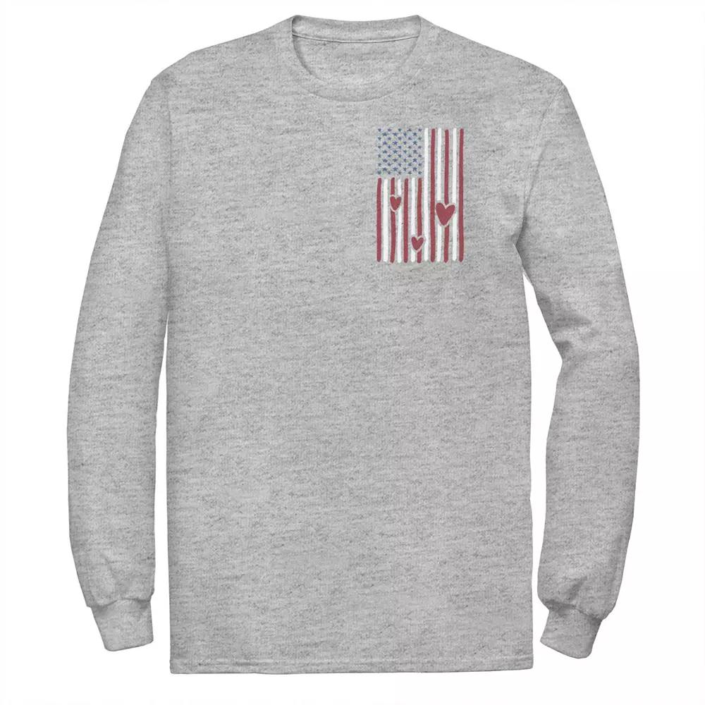 Big & Tall American Flag Of Love Left Chest Logo Tee, Men's,  Product Image