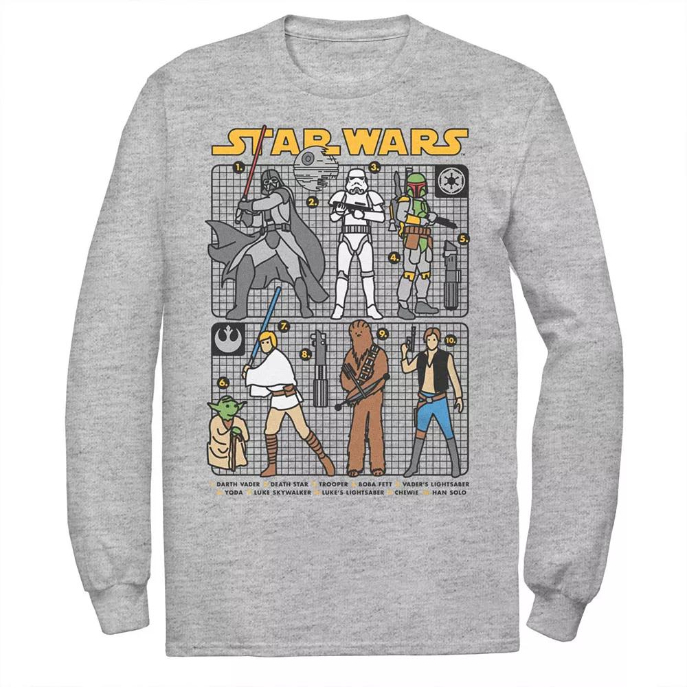 Men's Star Wars Crew Characters Darth Vader Han Solo Master Yoda Luke Skywalker Tee,  Product Image