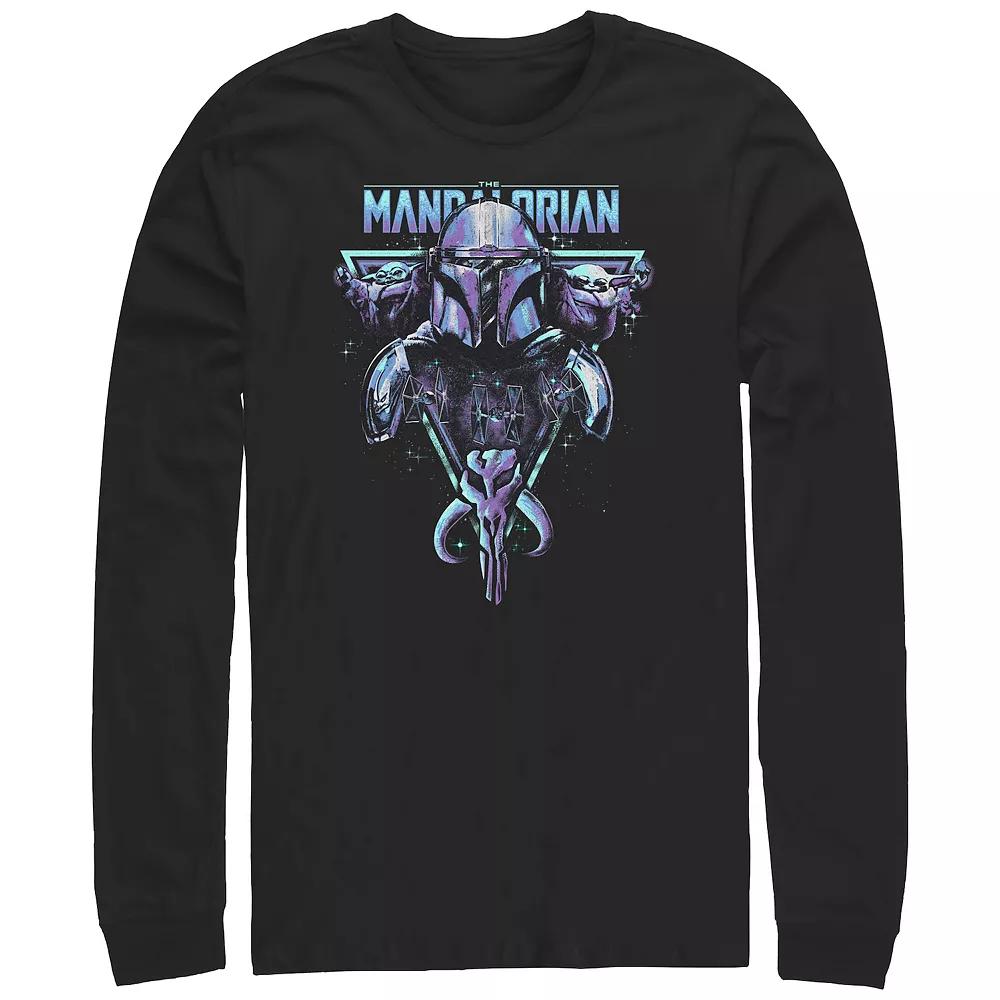 Men's The Mandalorian Grogu Watching Over Mando Graphic Tee,  Product Image