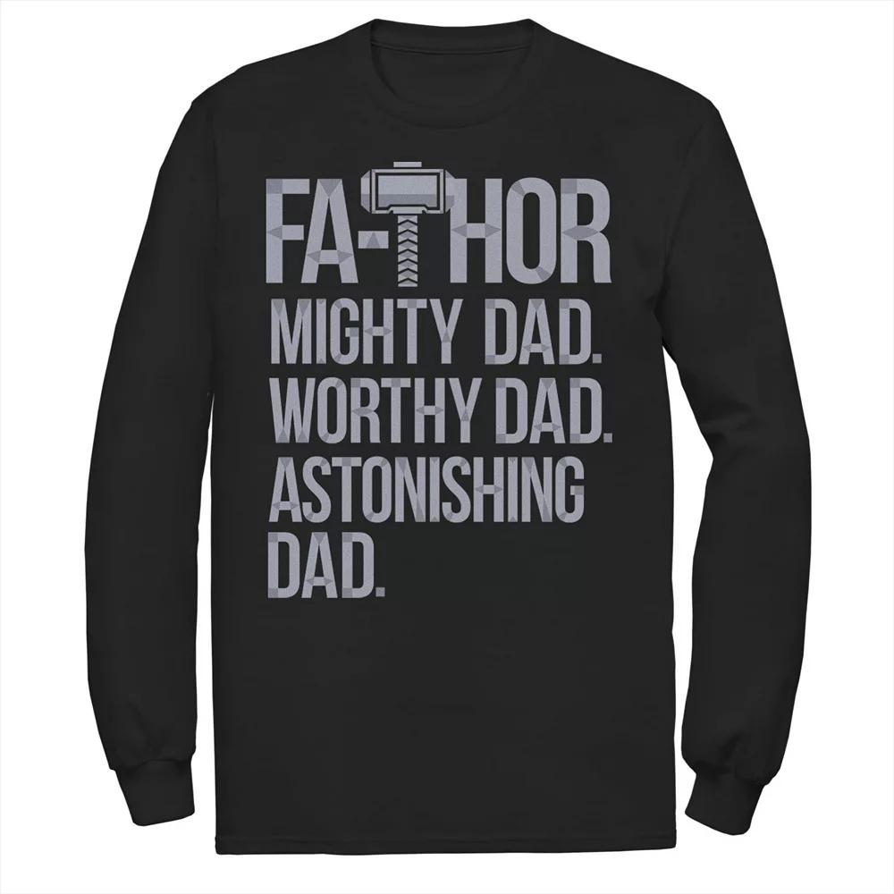 Men's Marvel Fa-Thor Mighty Worthy Astonishing Dad Father's Day Tee,  Product Image